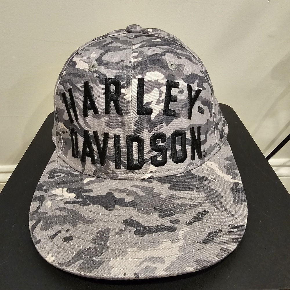 Harley Davidson Mens Camo Fitted Hat 3XL